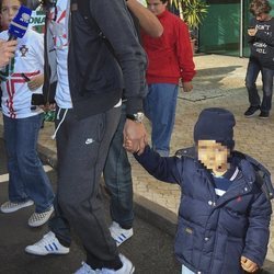 Cristiano Ronaldo con su hijo en Madeira