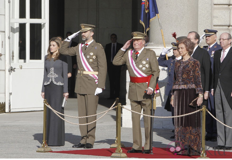 Los Reyes y los Príncipes de Asturias en la Pascua Militar 2013