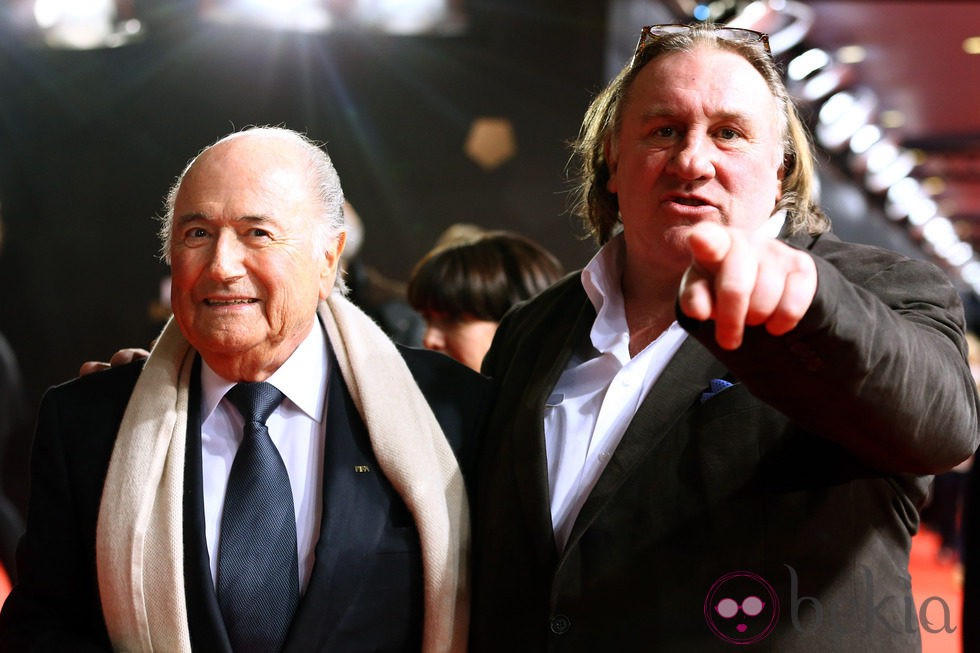 Gerard Depardieu en la gala de entrega del Balón de Oro 2012