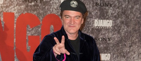 Quentin Tarantino en la premiere de 'Django Desencadenado' en París