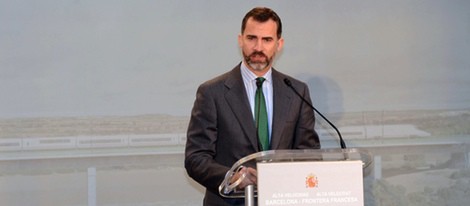 El Príncipe Felipe en la inauguración del AVE Barcelona-Frontera Francesa