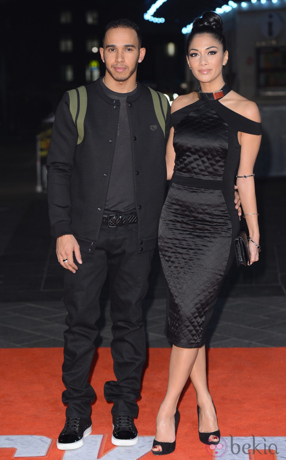 Lewis Hamilton y Nicole Scherzinger en el estreno de 'Jack Reacher' en Londres