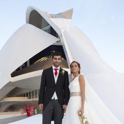 Alicia Roig se casó con Raúl Albiol con un vestido de Manuel Mota