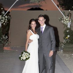 Almudena Cid se casó con Christian Gálves con un vestido de Manuel Mota