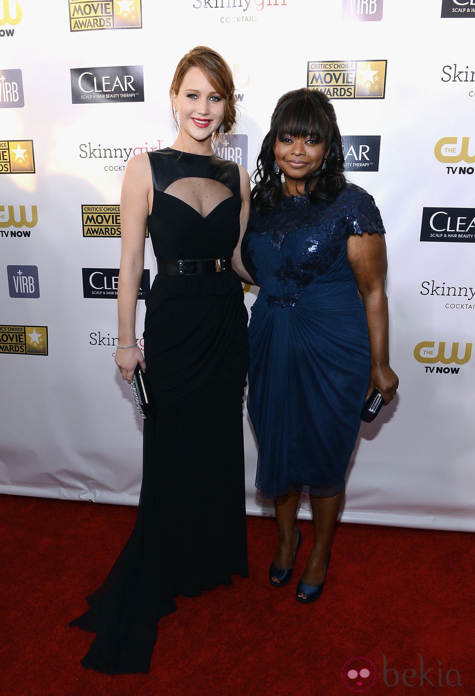 Octavia Spencer y Jennifer Lawrence en los Critics' Choice Movie Awards 2013