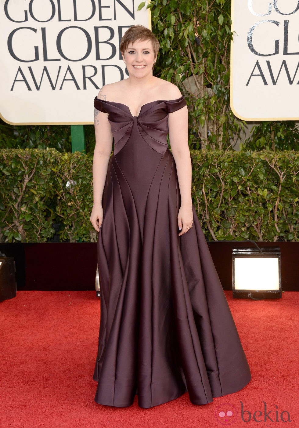Lena Dunham en los Globos de Oro 2013