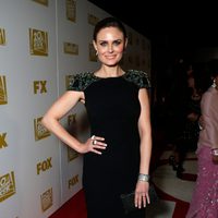 Emily Deschanel en la fiesta de Fox tras los Globos de Oro 2013