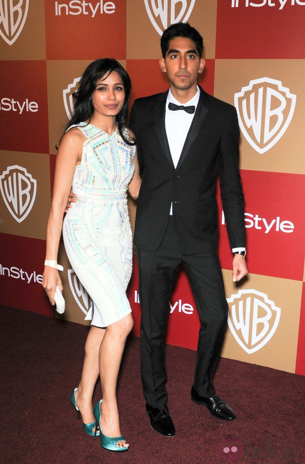 Freida Pinto y Dev Patel en la fiesta InStyle tras los Globos de Oro 2013