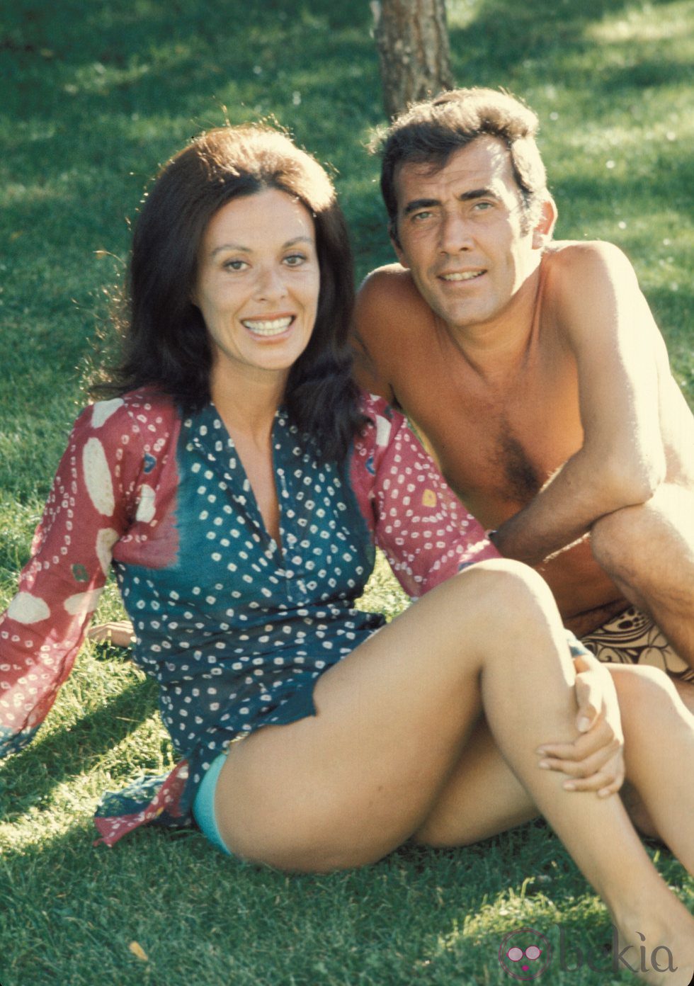 Fernando Guillén y Gemma Cuervo durante unas vacaciones en los años 70