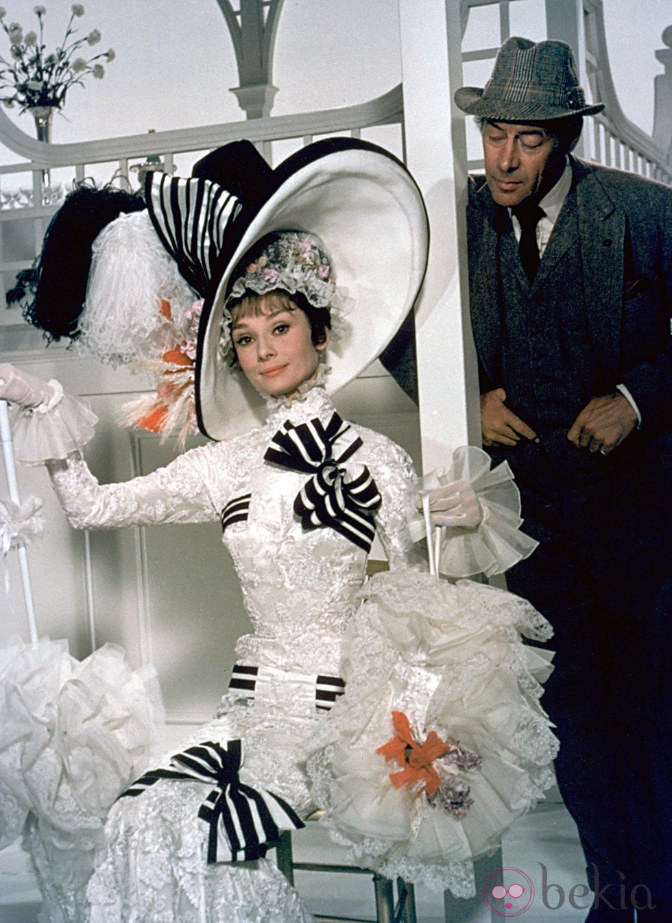 Audrey Hepburn junto a Rex Harrison en 'My Fair Lady'
