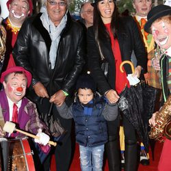 Flavio Briatore y Elisabetta Gregoraci con su hijo en el Festival de Circo de Monte-Carlo 2013