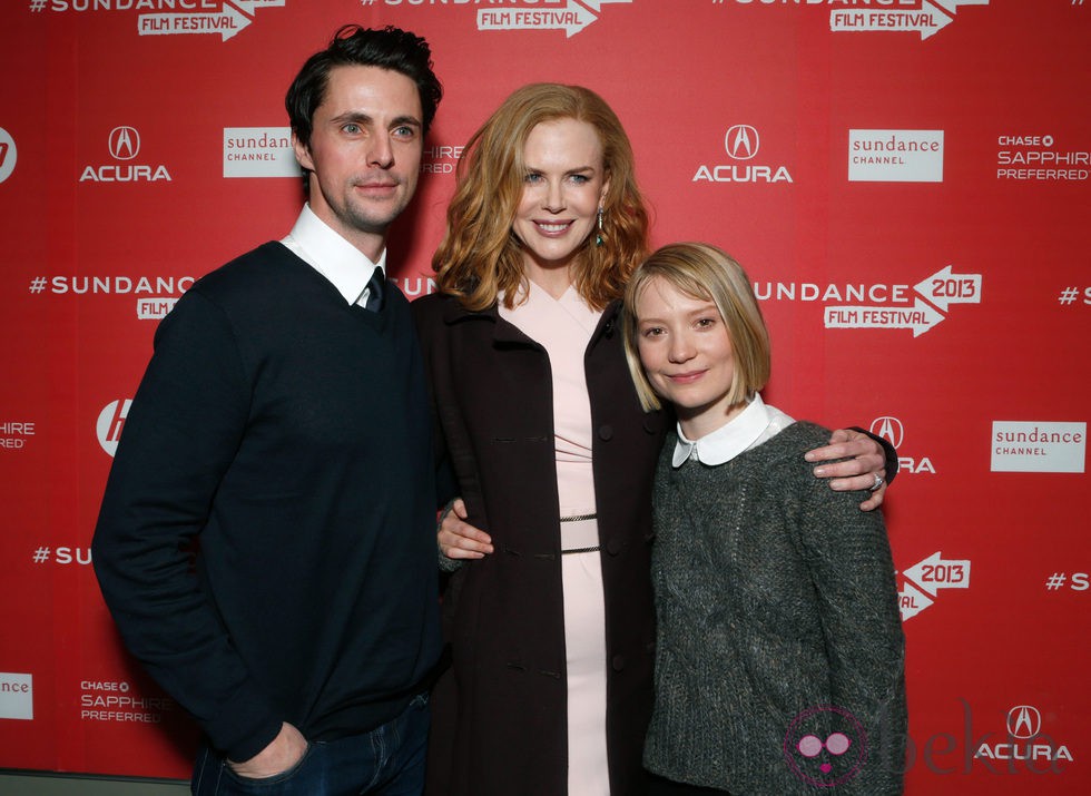 Matthew Goode, Nicole Kidman y Mia Wasikowska en el Festival de Sundance 2013