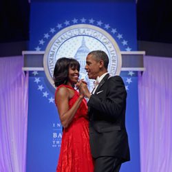 Barack y Michelle Obama en el baile inaugural del segundo mandato de Barack Obama