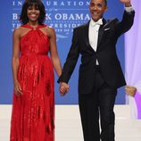 Barack y Michelle Obama tras la toma de posesión del segundo mandato de Obama