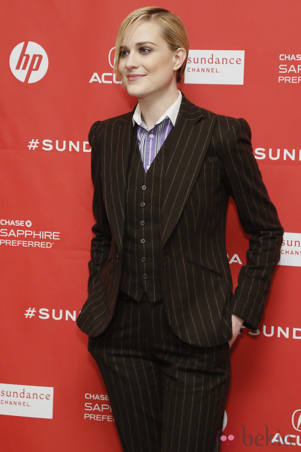 Evan Rachel Wood con un original traje en el Festival de Sundance 2013