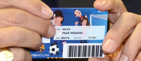 Carné de socio del Barça de Milan Piqué Mebarak