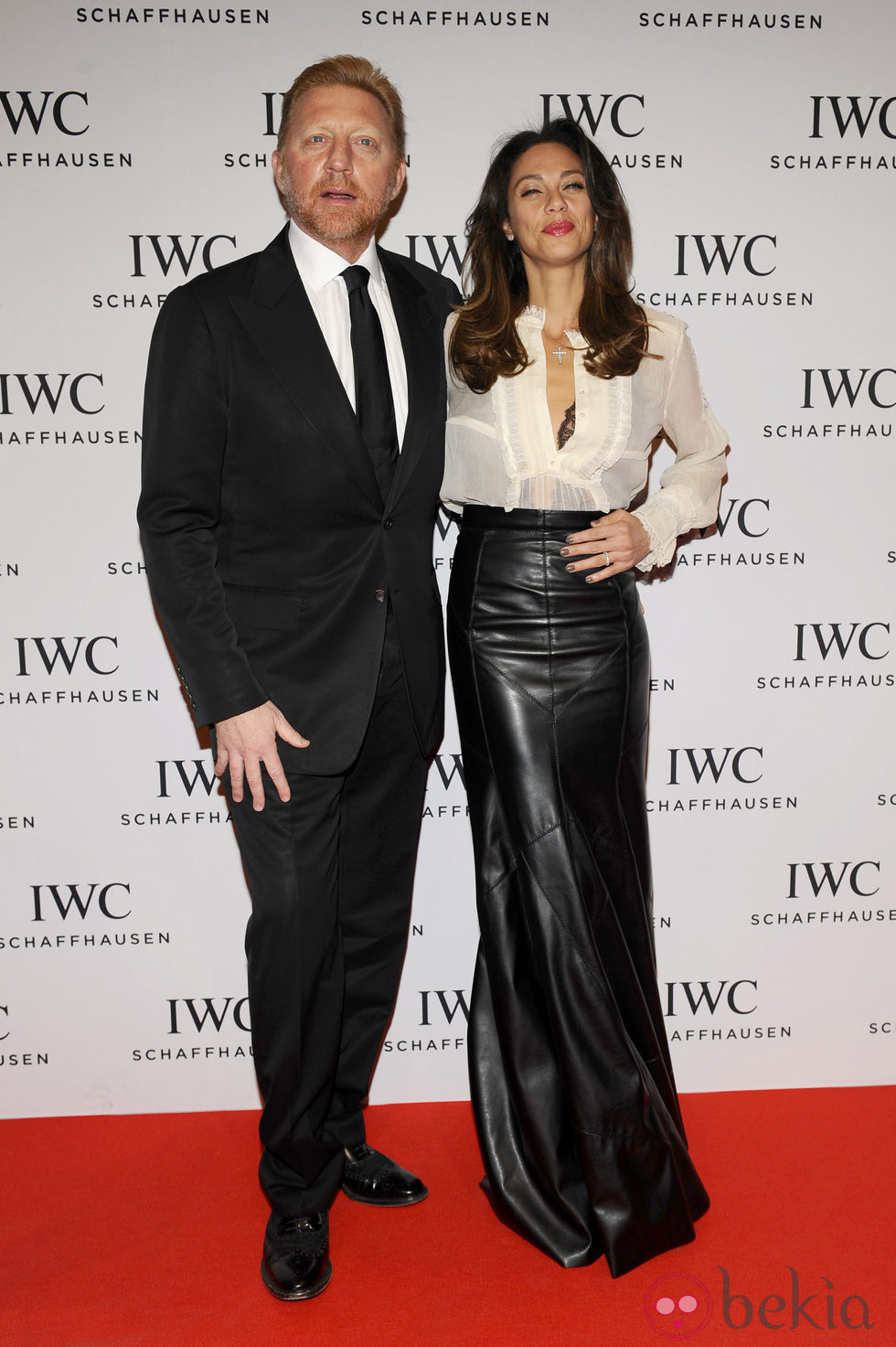 Boris Becker y Lilly Kerssenberg en el salón de la relojería de lujo de Ginebra 2013