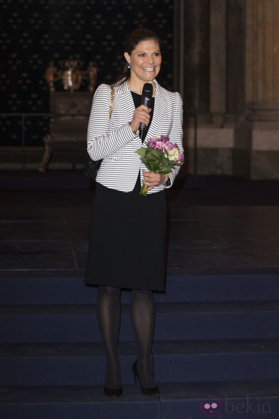 La Princesa Victoria de Suecia en un concierto en Estocolmo