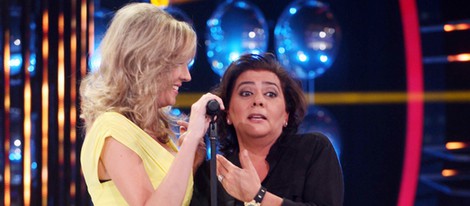 María del Monte en el programa 'Tu cara me suena' junto a Anna Simón