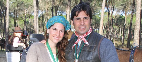Francisco Rivera y Lourdes Montes en una peregrinación a El Rocío