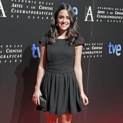 Macarena García en la entrada de la cena de los nominados a los Goya 2013