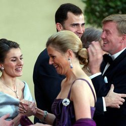 Guillermo y Máxima de Holanda con los Príncipes Felipe y Letizia antes de su boda
