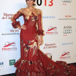 Eva González vestida de flamenca en el SIMOF 2013