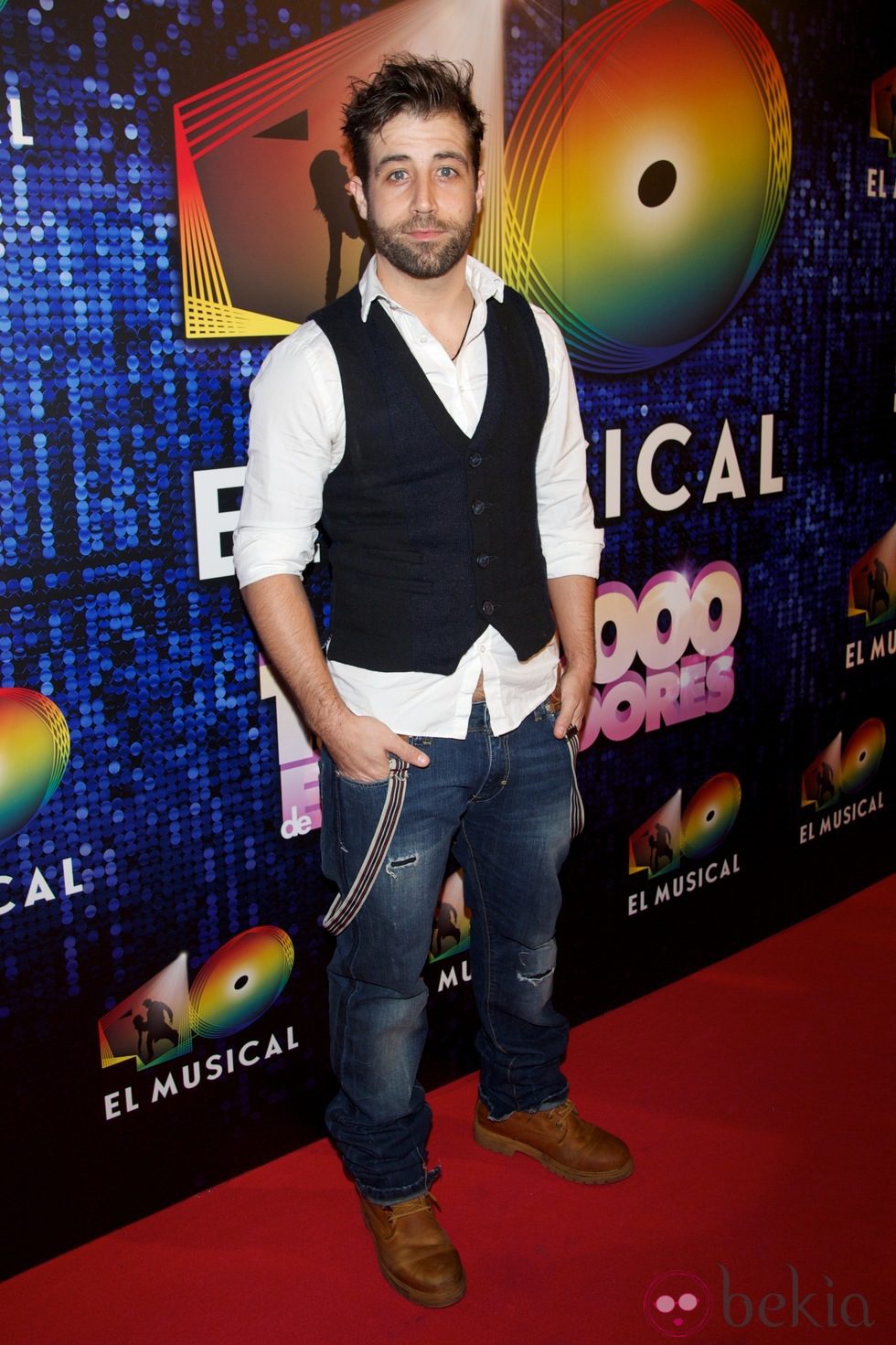 Leandro Rivera en el estreno de '40 El Musical'