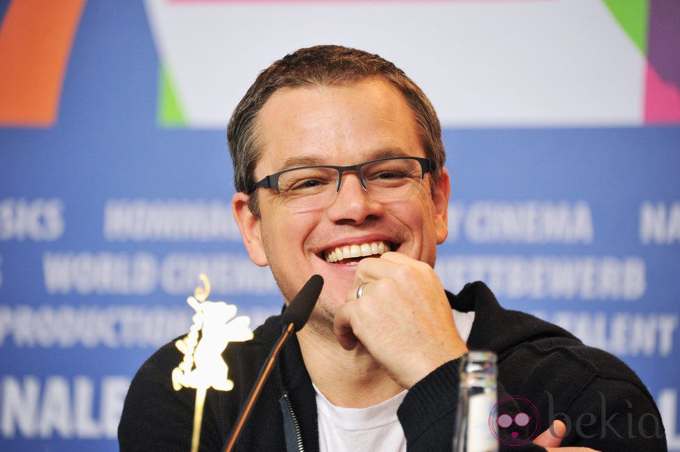 Matt Damon en la rueda de prensa de 'Tierra prometida' en la Berlinale