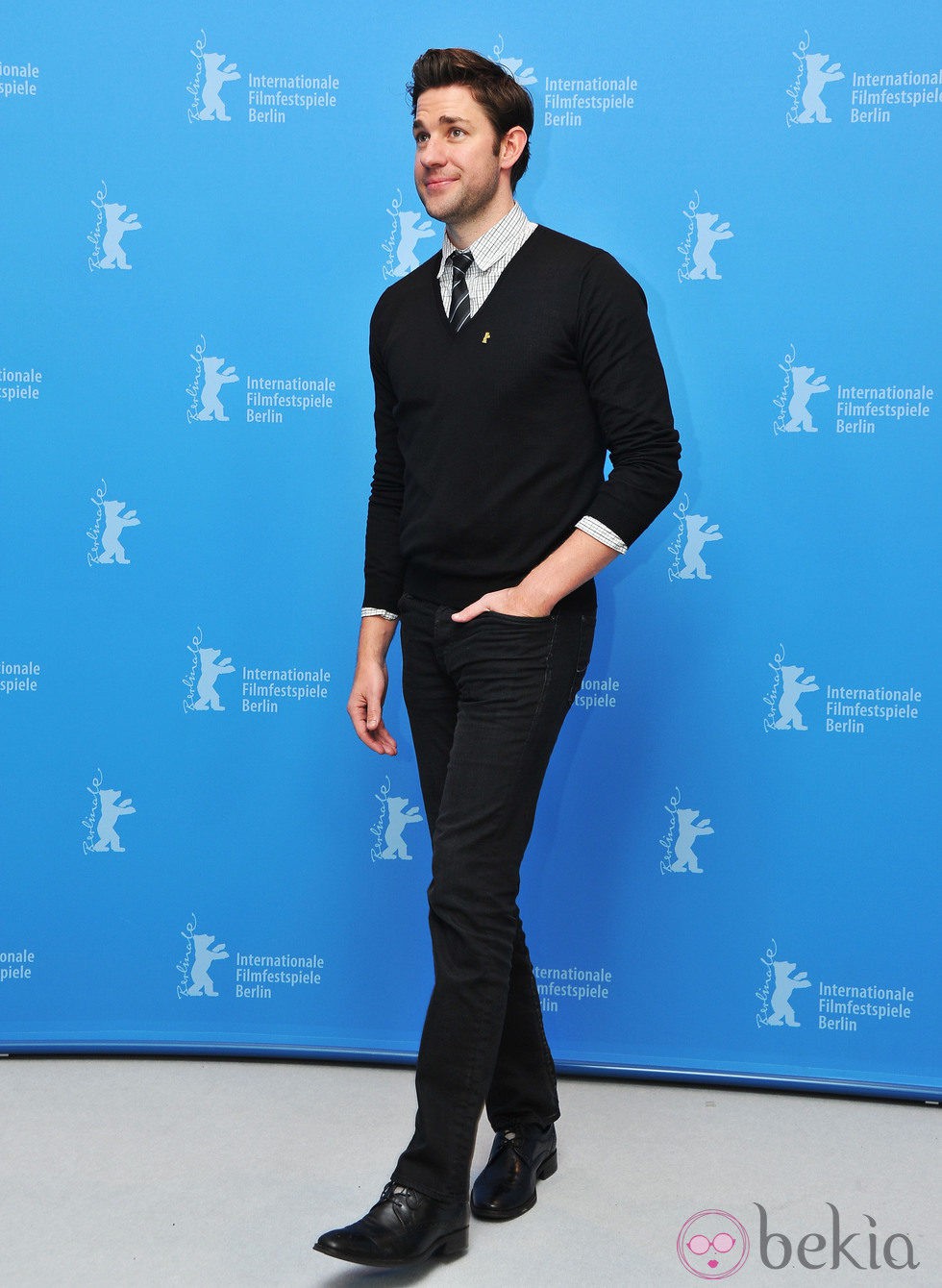 John Krasinski en la presentación de 'Tierra prometida' en la Berlinale