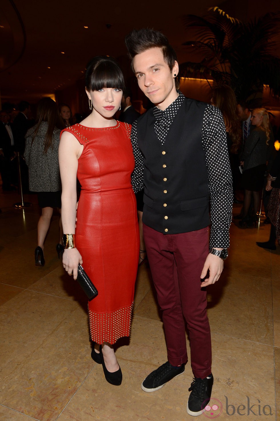 Carly Rae Jepsen y Matthew Koma en la gala pre-Grammy 2013