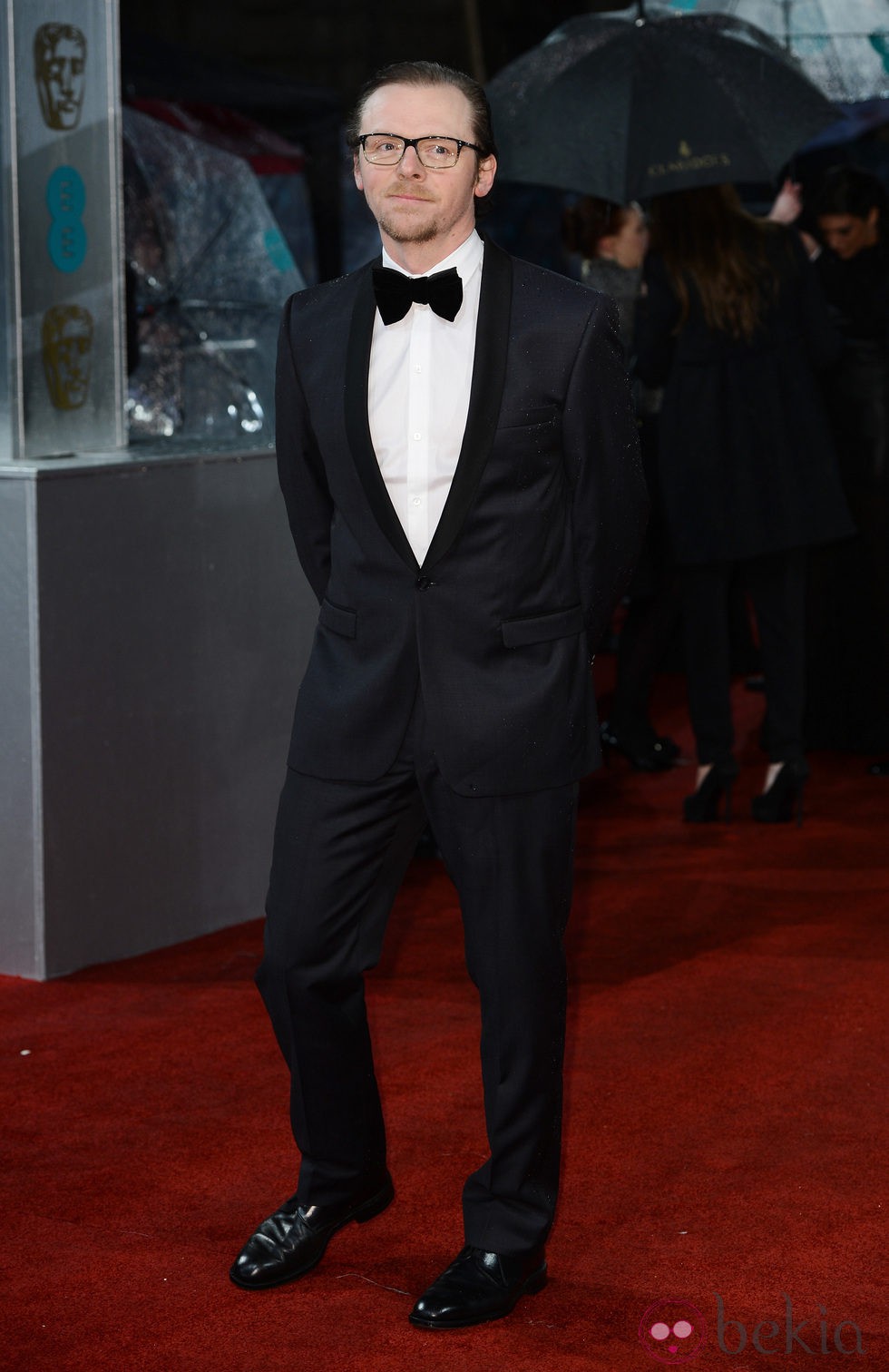 Simon Pegg en la alfombra roja de los BAFTA 2013