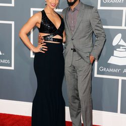 Alicia Keys y Swizz Beatz en los Grammy 2013