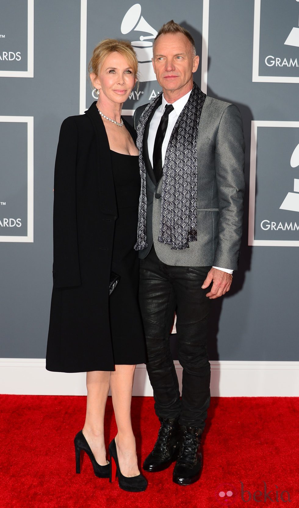 Sting y Trudie Styler en los Grammy 2013