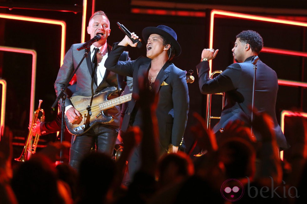 Sting y Bruno Mars, cantando juntos en los Grammy 2013