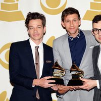 Nate Ruess, Andrew Dost y Jack Antonoff con el Premio Grammy 2013