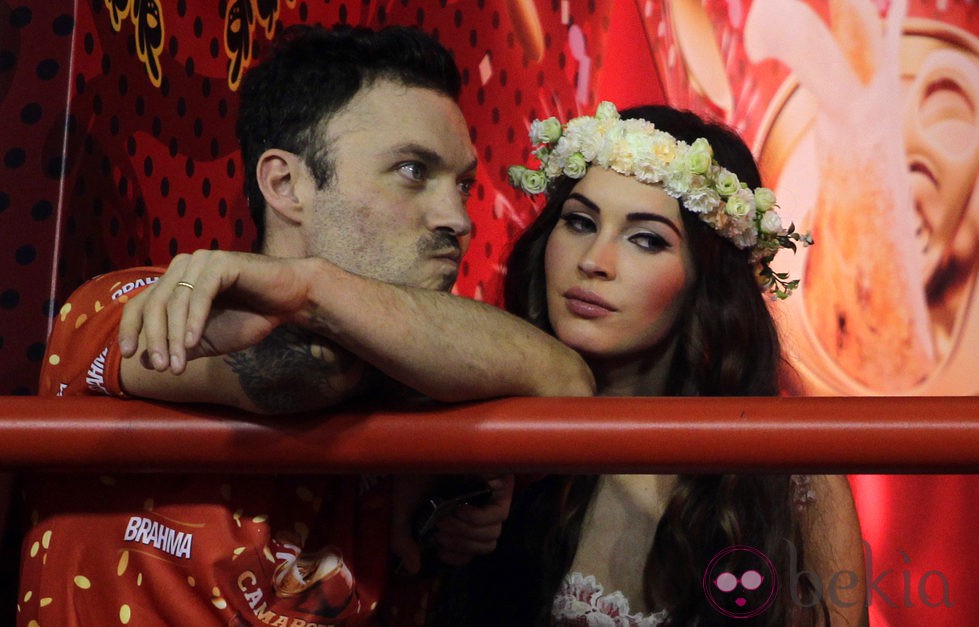 Megan Fox y Brian Austin en los carnavales de Río de Janeiro