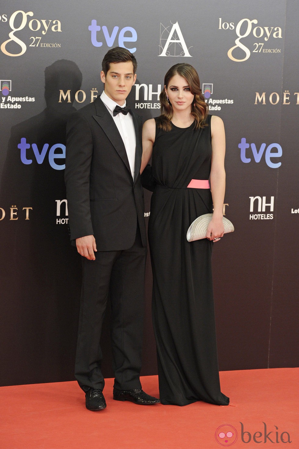 Joel Bosqued y Andrea Duro en la alfombra roja de los Premios Goya 2013