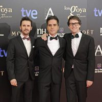 Julián López, Ernesto Sevilla y Joaquín Reyes en la alfombra roja de los Goya 2013