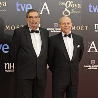 Enrique González Macho y José Ignacio Wert en la alfombra roja de los Goya