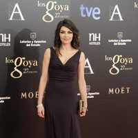 Marta Fernández en la alfombra roja de los Goya 2013