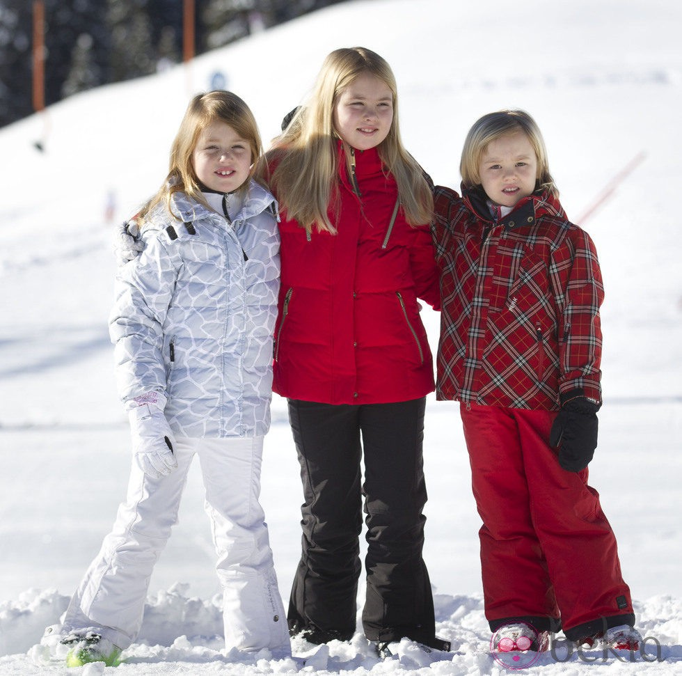 Alexia, Amalia y Ariane de Holanda durante sus vacaciones de invierno en Austria