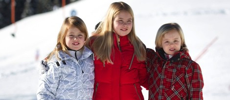 Alexia, Amalia y Ariane de Holanda durante sus vacaciones de invierno en Austria