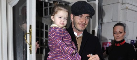 David Beckham y Harper Seven en el cumpleaños de Cruz