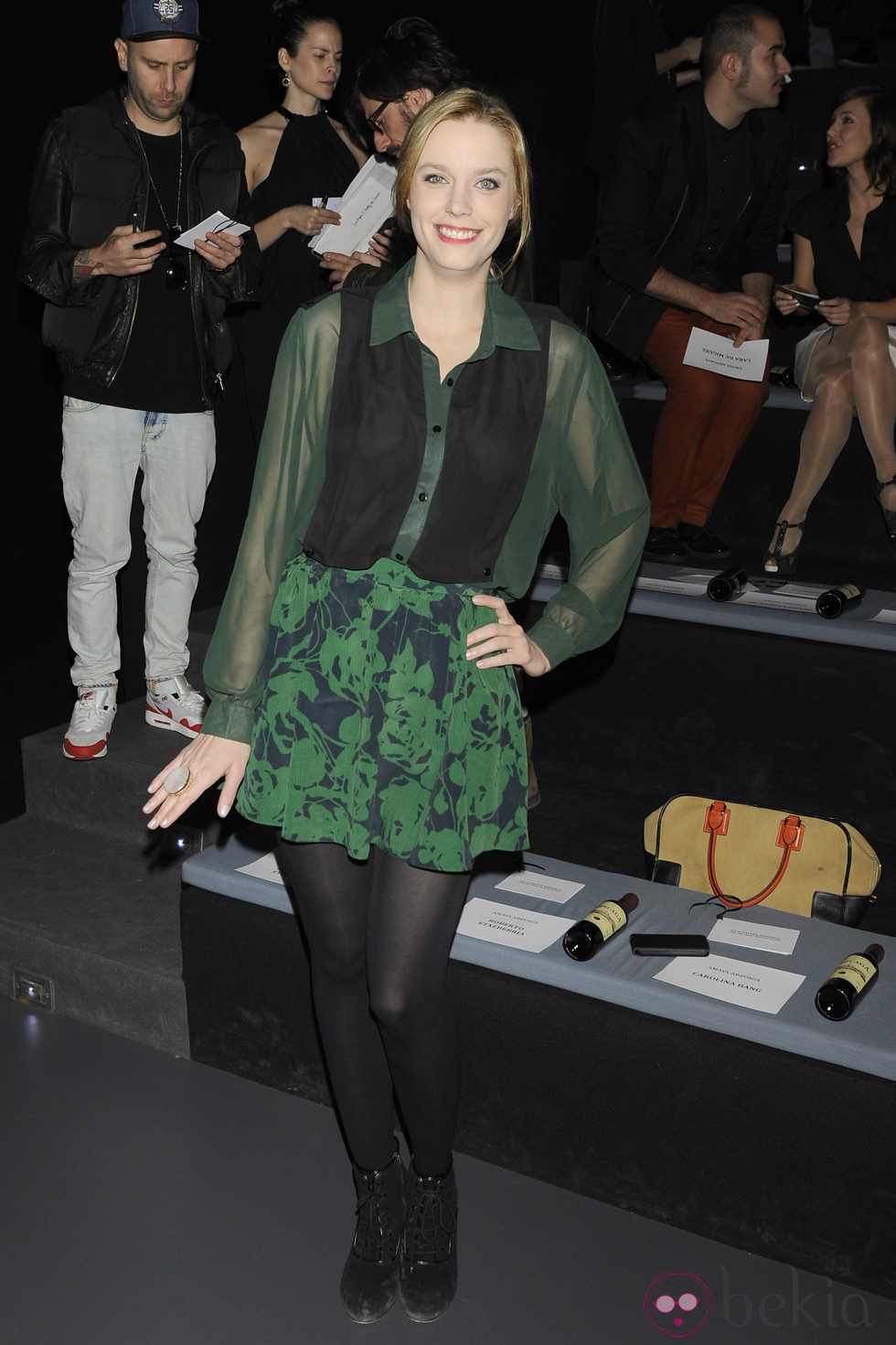 Carolina Bang en el desfile de Amaya Arzuaga en Madrid Fashion Week otoño/invierno 2013/2014