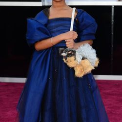 Quvenzhané Wallis en la alfombra roja de los Oscar 2013