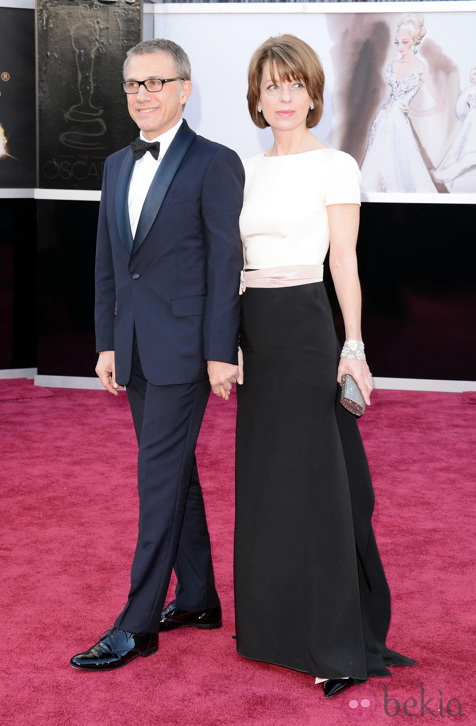 Christoph Waltz y su mujer Judith Holste en la alfombra roja de los Oscar 2013