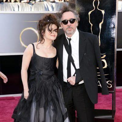 Helena Bonham Carter y Tim Burton en los Oscar 2013