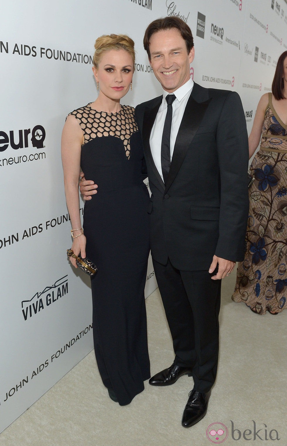 Stephen Moyer y Anna Paquin en la fiesta post Oscar 2013 celebrada por Elton John