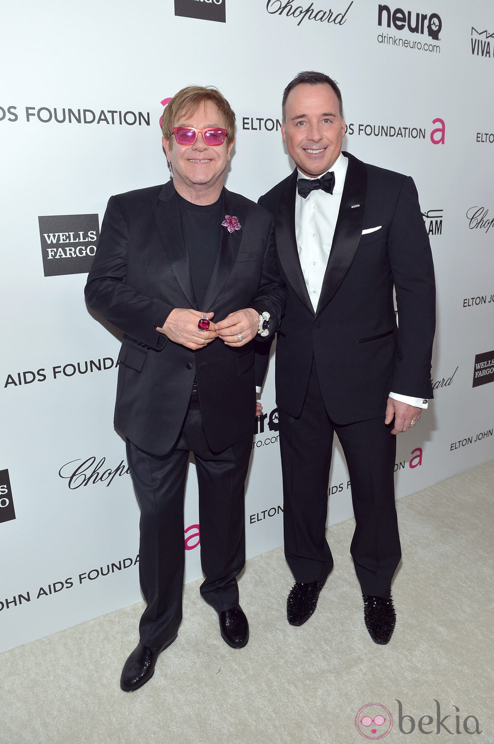 Elton John en su fiesta celebrada tras los Oscar 2013 junto a David Furnish